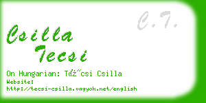 csilla tecsi business card